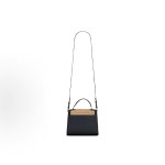 SAINT LAURENT YSL Cassandra gold Logo bag lid opening and closing unique, non-identical single-shoulder crossbody handbag mini women\'s style, beige and black